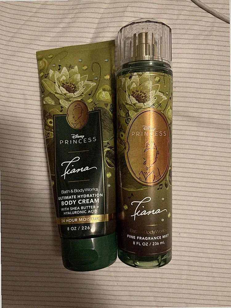 Bath & Body Works Disney Princess Tiana Body Cream & Fragrance Mist 8oz