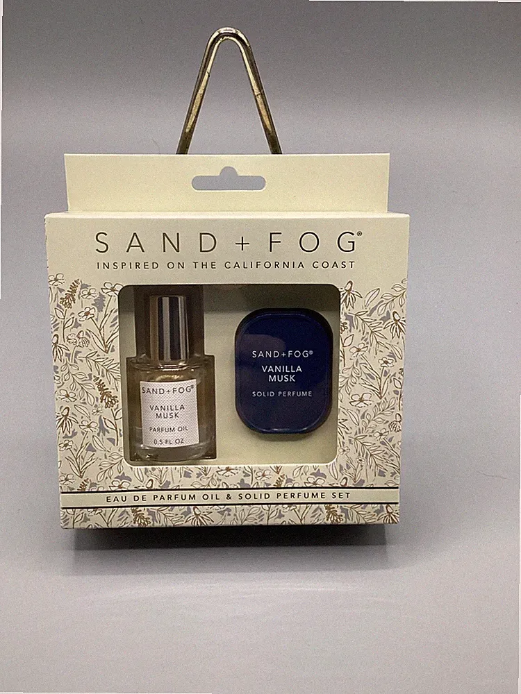 Sand + Fog Vanilla Musk Perfume Oil Solid Perfume New In Box Gift Set